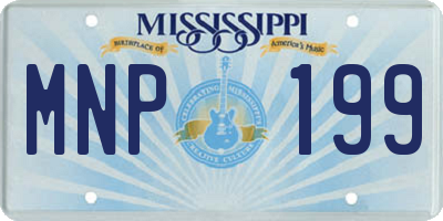 MS license plate MNP199