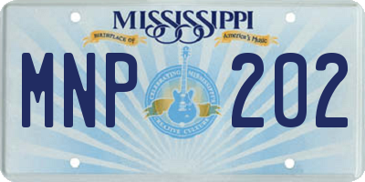 MS license plate MNP202