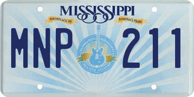 MS license plate MNP211