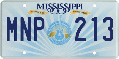 MS license plate MNP213