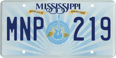 MS license plate MNP219