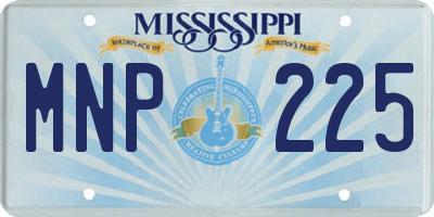 MS license plate MNP225