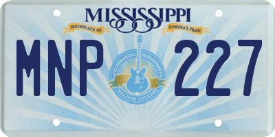 MS license plate MNP227