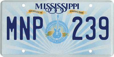 MS license plate MNP239