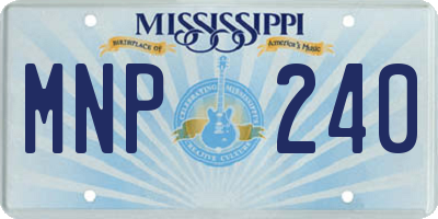 MS license plate MNP240
