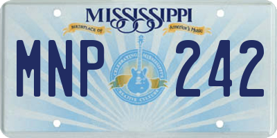 MS license plate MNP242