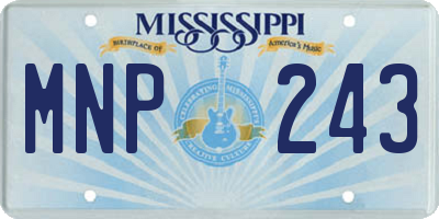 MS license plate MNP243