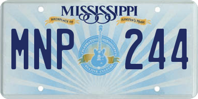 MS license plate MNP244