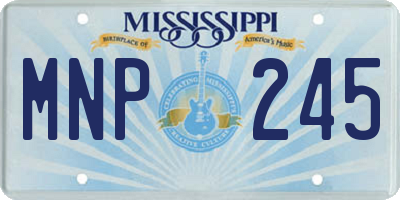 MS license plate MNP245