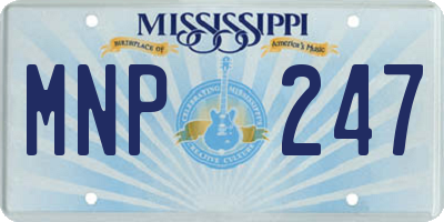 MS license plate MNP247
