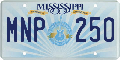 MS license plate MNP250
