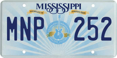 MS license plate MNP252