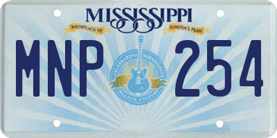 MS license plate MNP254