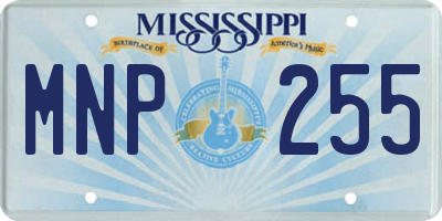MS license plate MNP255