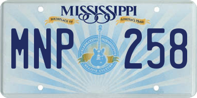 MS license plate MNP258