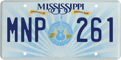MS license plate MNP261