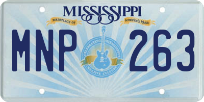 MS license plate MNP263