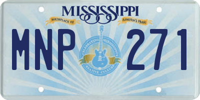 MS license plate MNP271