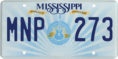 MS license plate MNP273