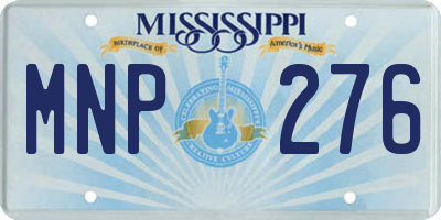 MS license plate MNP276