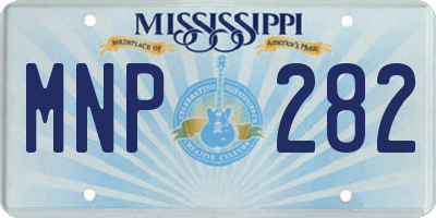 MS license plate MNP282
