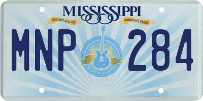 MS license plate MNP284
