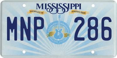 MS license plate MNP286