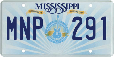 MS license plate MNP291