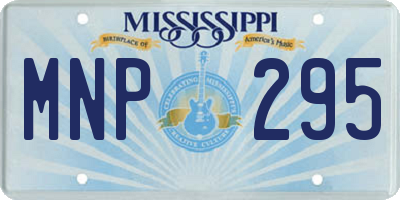 MS license plate MNP295