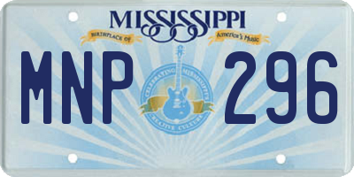 MS license plate MNP296