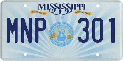 MS license plate MNP301