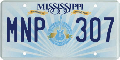 MS license plate MNP307