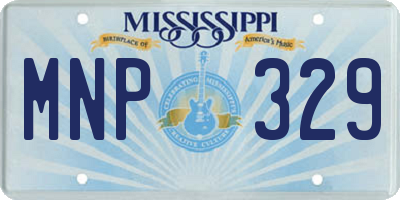 MS license plate MNP329