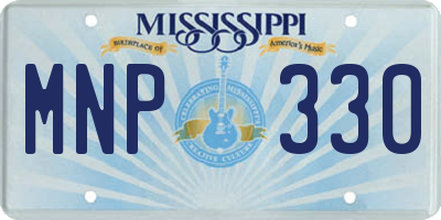 MS license plate MNP330