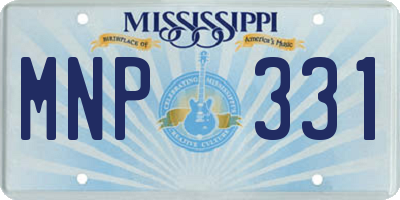 MS license plate MNP331