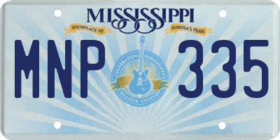 MS license plate MNP335