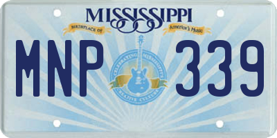 MS license plate MNP339