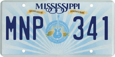 MS license plate MNP341