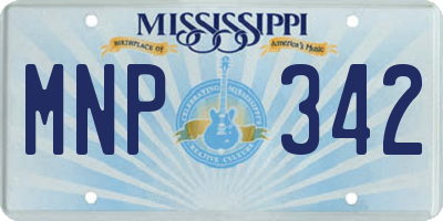 MS license plate MNP342