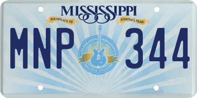 MS license plate MNP344