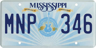 MS license plate MNP346