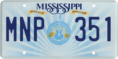 MS license plate MNP351