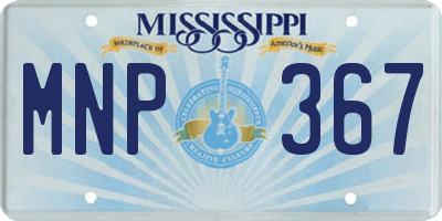 MS license plate MNP367