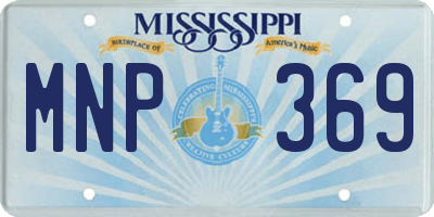 MS license plate MNP369