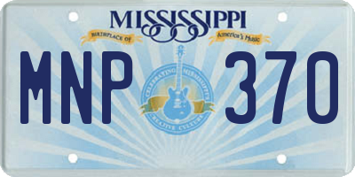MS license plate MNP370