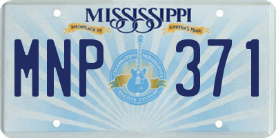 MS license plate MNP371
