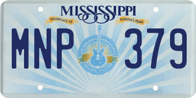 MS license plate MNP379