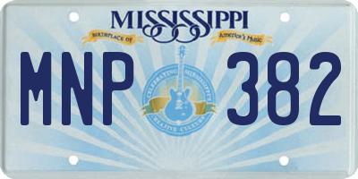 MS license plate MNP382