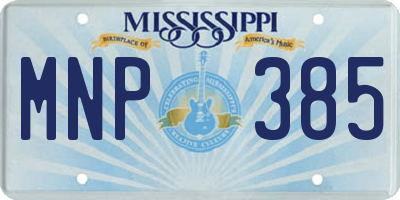MS license plate MNP385