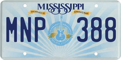 MS license plate MNP388